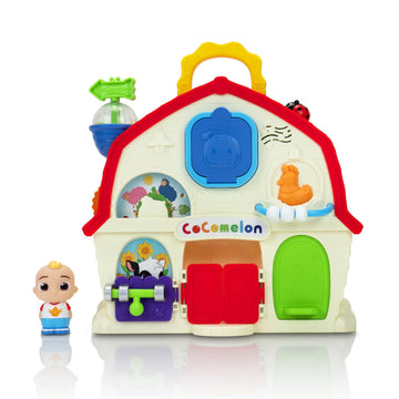 CoComelon JJ’s Musical Barn Playset - 9-inch On-The-Go Barn - JJ Figure - 8 Sensory Features - 3 Song Clips - Toys for Toddlers and Preschoolers