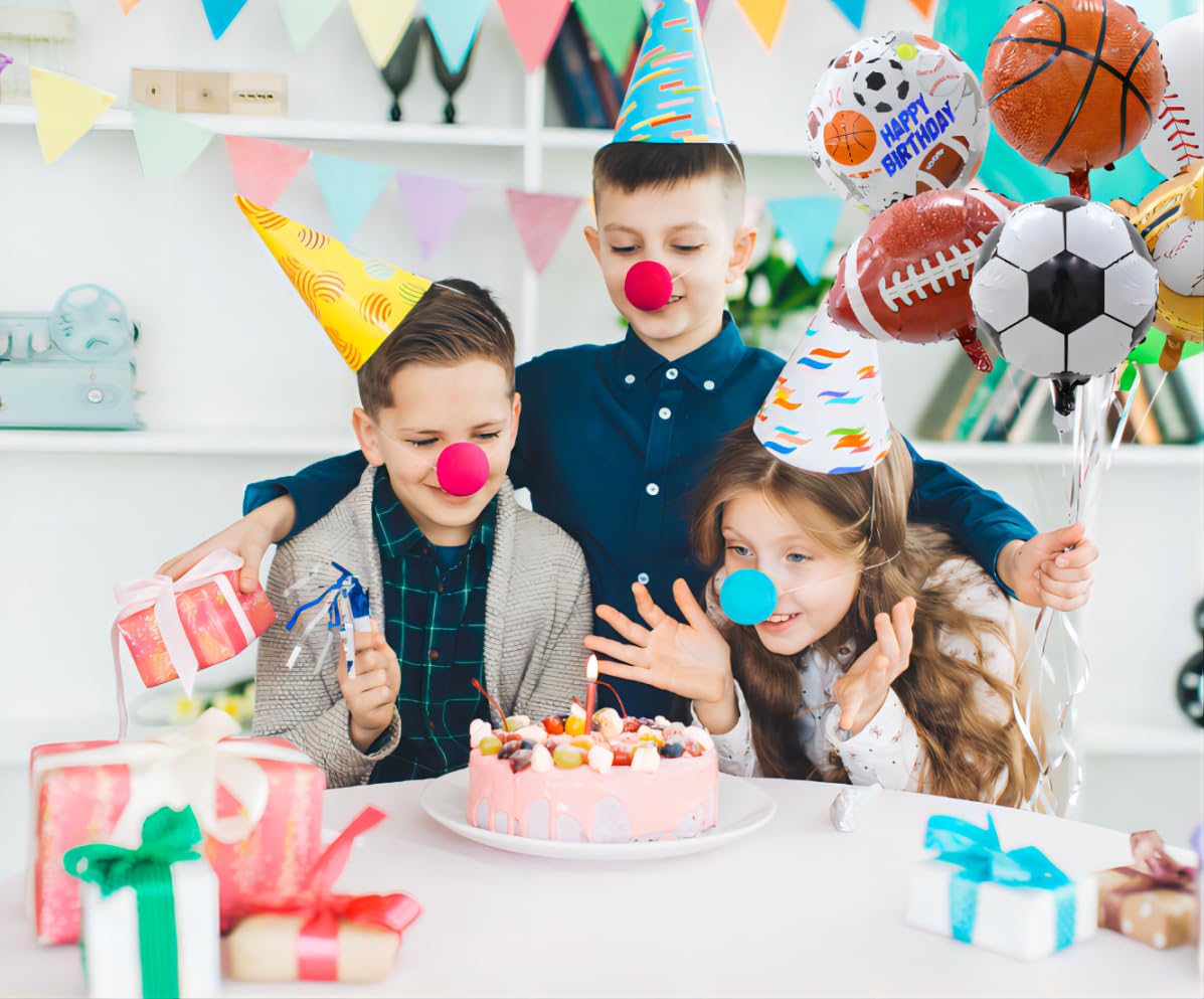6 pcs Sports Balloons Birthday Party Supplies, Basketball, Baseball, Football, Volleyball and Soccer Foil Balloon Birthday Party Sports Balloon