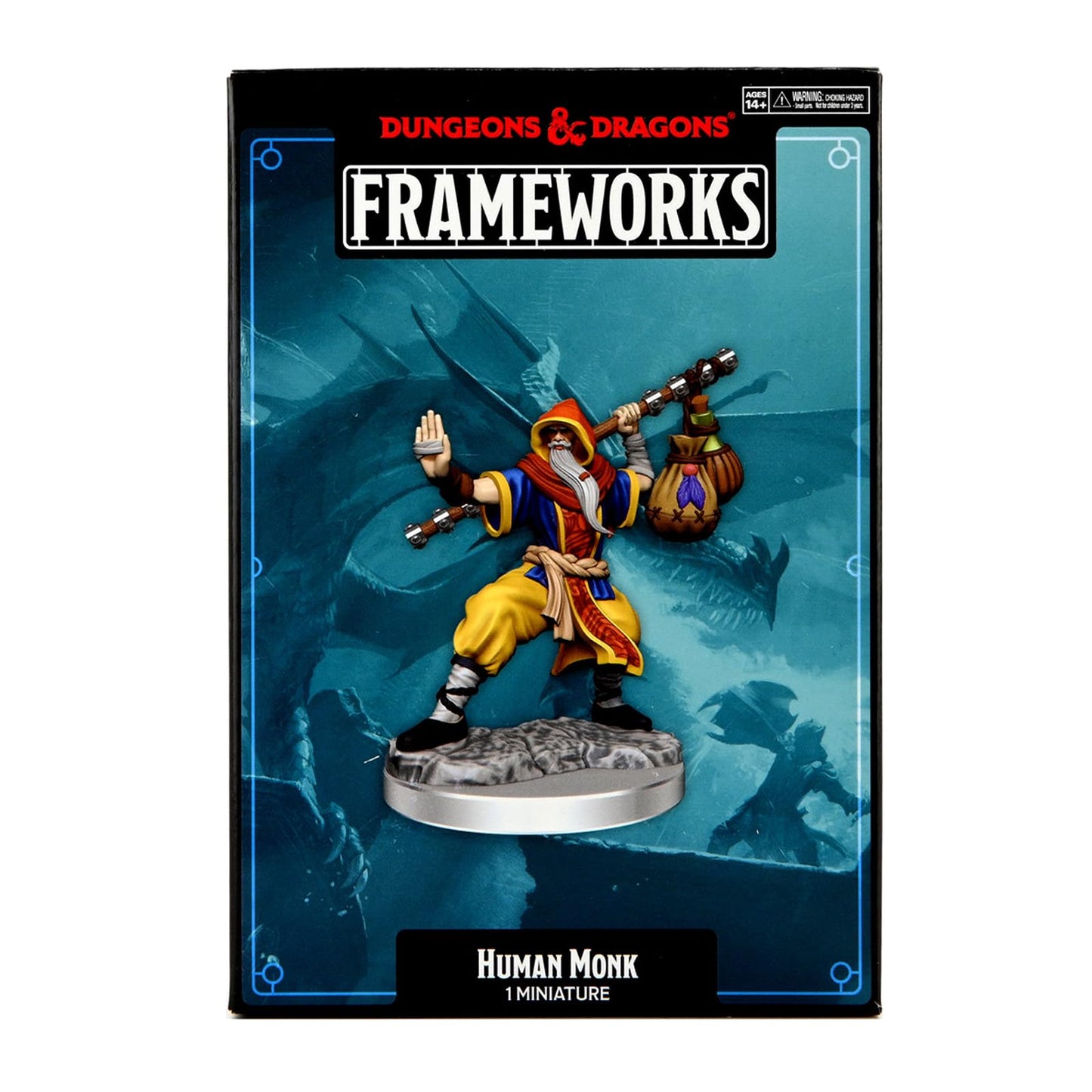 WizKids D&D Frameworks: Human Monk Male - Unpainted and Unassembled