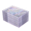 Tpoael Cards Sleeves Top Loaders 10 Hard Acrylic Card Protector Clear Card Brick + 2 Display Stand Fit for Trading Cards,Standard Sports