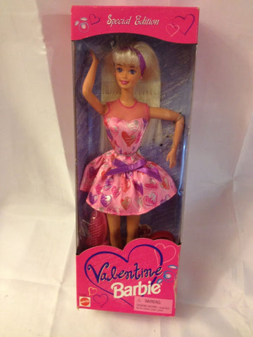 1997 Valentine Barbie in Pink Dress with Valentines