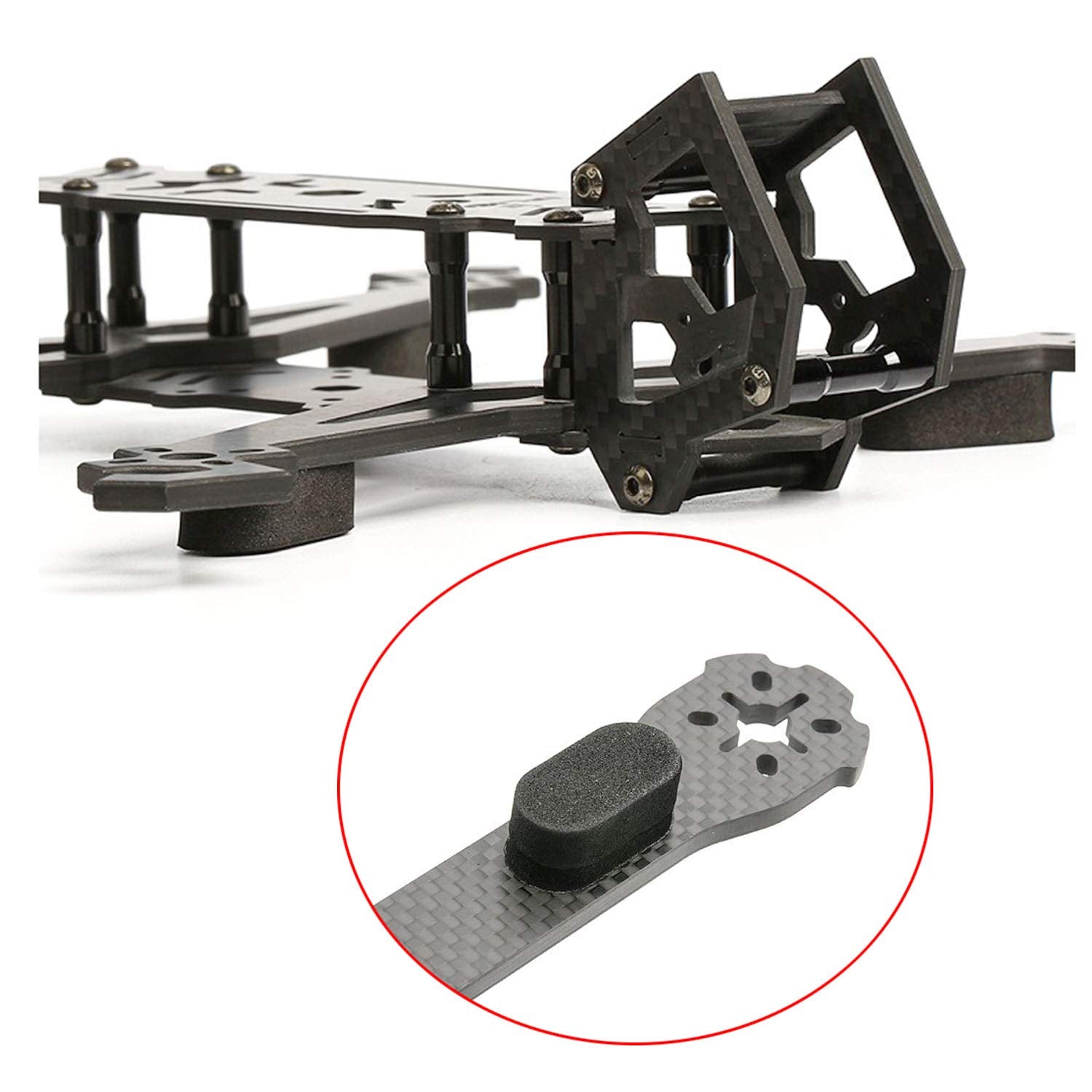 DGZZI 30pcs FPV M3 Sponge Landing Gear Skids Mat Feet Anti-Vibration Shockproof EVA Sponge Mat for ZMR QAV180 210 250 FPV RC Drone