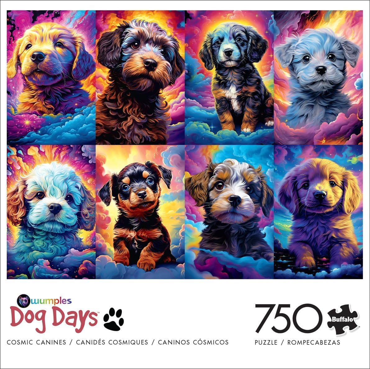 Buffalo Games - Wumples - Wumples - Cosmic Canines - 750 Piece Jigsaw Puzzle for Adults -Challenging Puzzle Perfect for Game Nights - Finished Size is