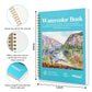 Phinus 30 Sheets Watercolor Sketchbook 5.5 x 8.5 Inch, Watercolor Paper Cold Press (140lb/300gsm), Spiral Bound Water Color Pad for Adults Kids, Mixed