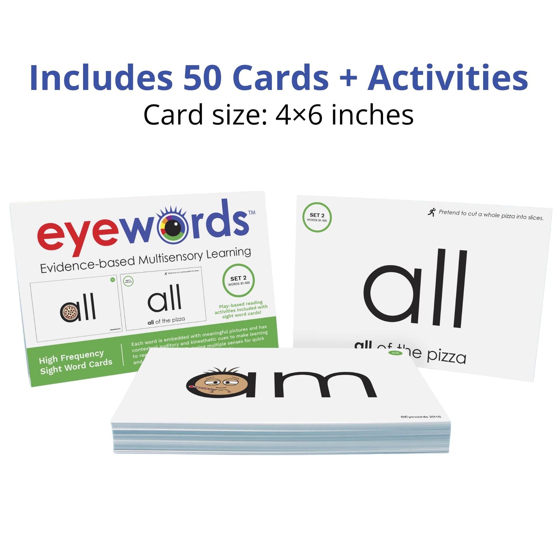 Eyewords Multisensory Sight Word & Phonics Flash Cards, Set 2