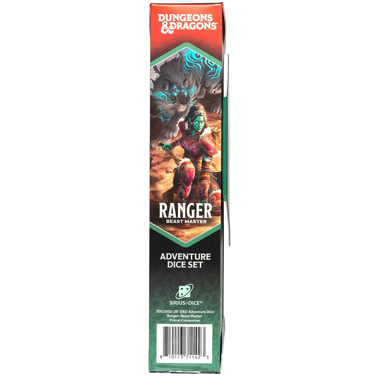 Dungeons & Dragons: D&D Adventure Dice - Ranger: Beast Master - 8pc RPG Set, Green-Black-Gold, Class Symbols, Collectible Roleplaying Game Accessory