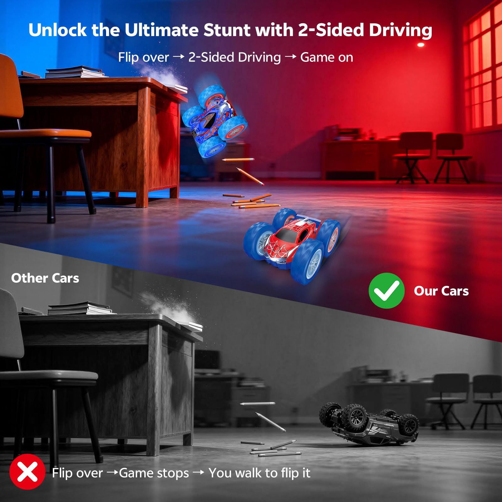 Remote Control Car, RC Cars Toys for Kids Ages 6-12 with 60 Mins Playtime