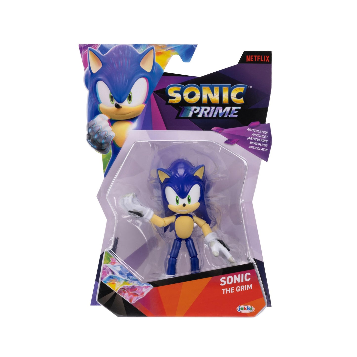 Sonic The Hedgehog Prime 5-inch Sonic The Hedgehog - The Grim Action Figure 13 points of Articulations. Ages 3+ (Officially licensed by Sega