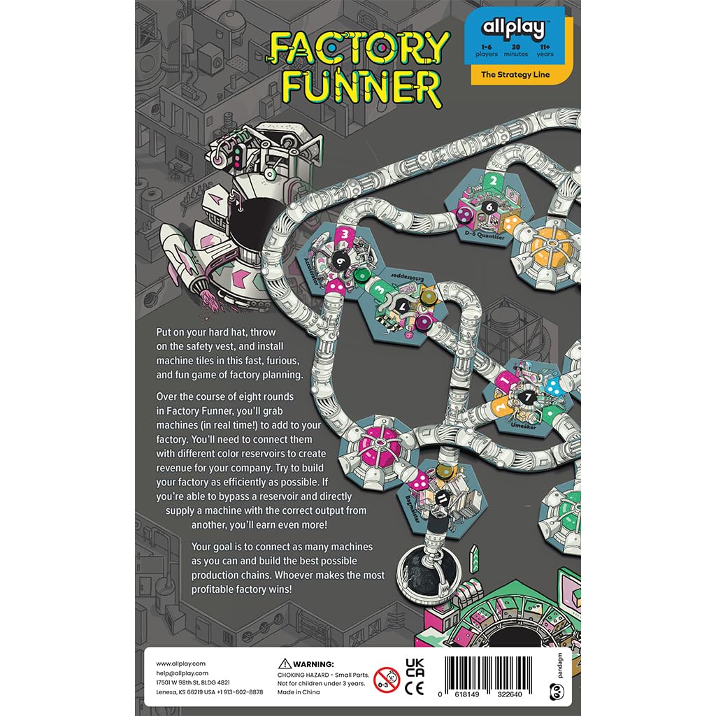 Factory Funner - Board Game - 1-6 Players - 20-40 Minute Play Time