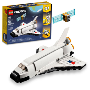 LEGO Creator 3 in 1 Space Shuttle Toys - Space Toys Building Set for Boys & Girls, Ages 6+ - Option to Build 2 Spaceships or Astronaut - Educational