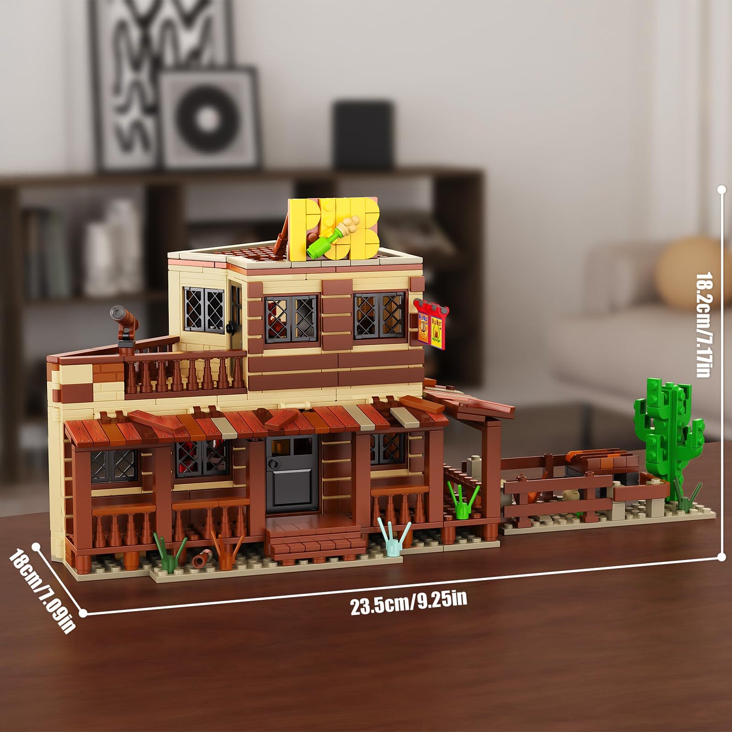 Mould King Wild West Architecture Building Sets, Mini Western-Saloon Modular Buildings Model Kits, Ideas House Office Room Decor Gifts for Adult