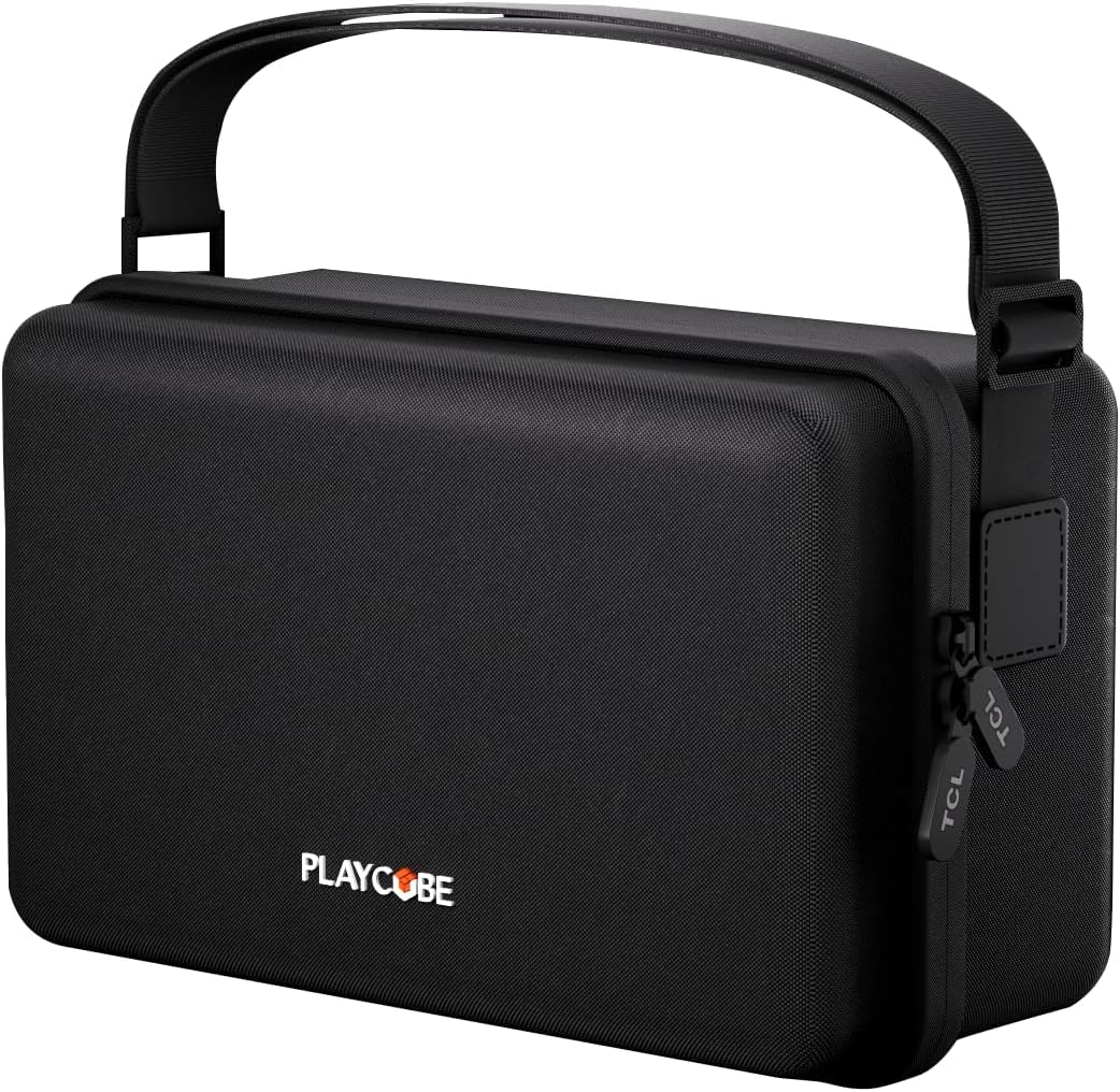 TCL Playcube Official All-in-One Travel Case, Customized for Playcube DLP Movie Projector, Adapter, Remote Control, Cables, Waterproof and Protective.