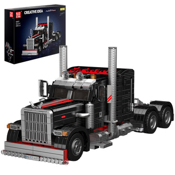 Mould King Semi Truck Building Set, 1814 Pcs Trailer Vehicle Model for 14+