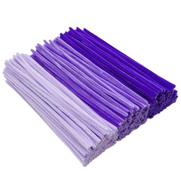 YYUENGTAK 300pcs Purple Pipe Cleaners Bulk(3 Different Tone Purple) - Fluffy Craft Pipe Cleaners for Arts & Crafts, Ideal for Making Flowers, Animals