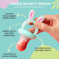 Vesta Baby Fresh + Frozen Food Feeder - 2 Sizes Soft Silicone Push Pop Fruit Nibbler for Safe Infant Self Feeding - Solid Foods Weaning & Teether Set