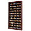 DisplayGifts Military Challenge Coin Display Case Poker Chips Holder Wall Cabinet Showcase Rack Stand Mahogany Finish