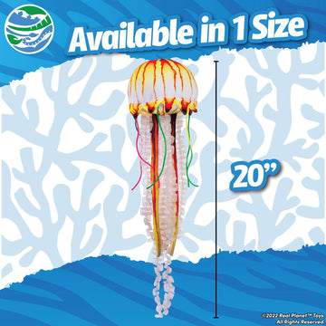 Real Planet Jellyfish Stuffed Animal - Cute Plush Stuffed Animals for Kids, Sea Animal Plush Squishy, Life Size Plush Decor, Jellyfish Fishing Toys
