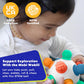 Mobi Woblii Sensory Ball for Babies - Montessori Teething Toy with Satisfying Pop, Food-Grade Silicone Baby Teether for 3 Months+, BPA & Phthalate