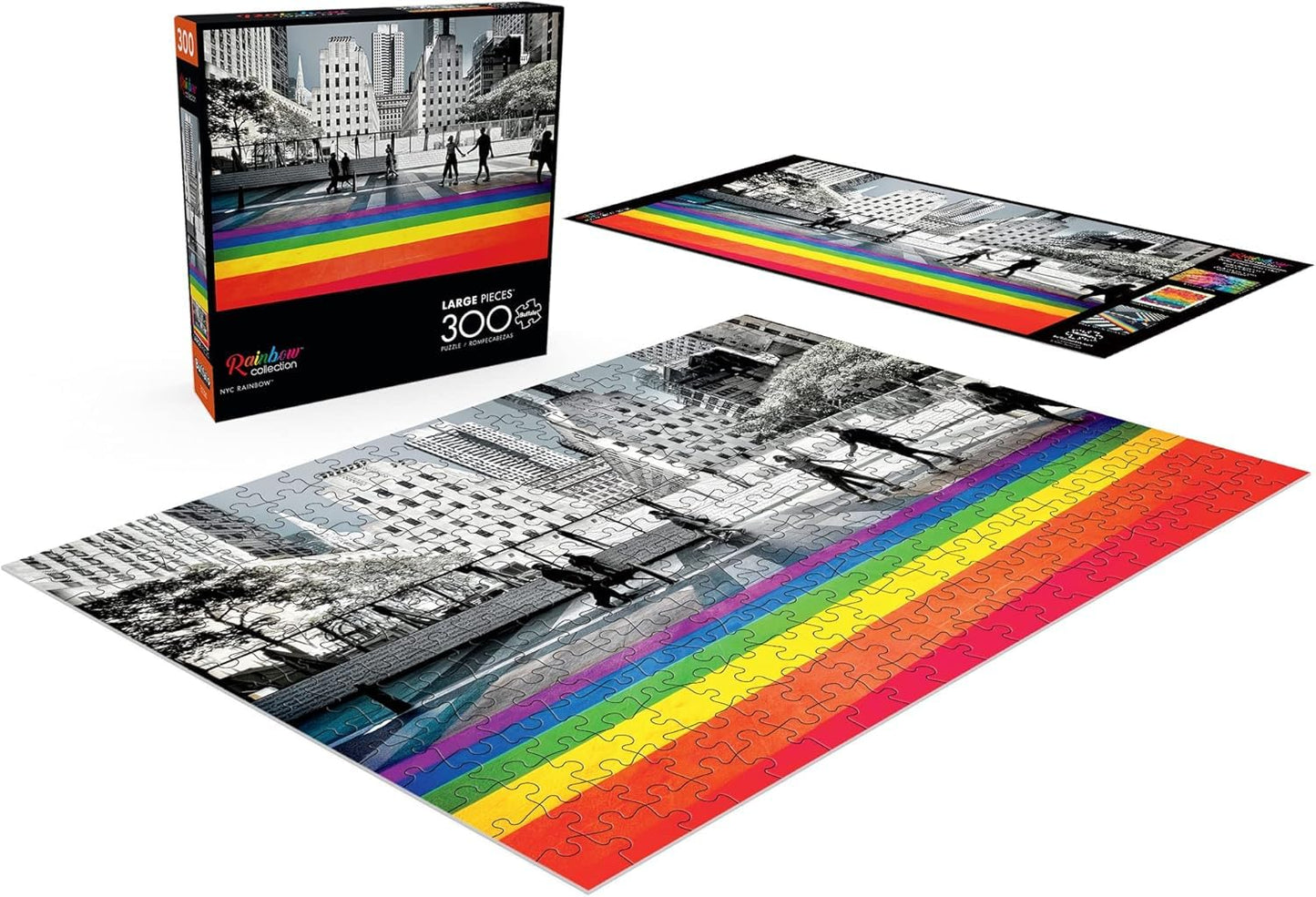 Buffalo Games - Mick Mick NYC - NYC Rainbow - 300 Piece Jigsaw Puzzle for Adults Challenging Puzzle Perfect for Game Nights - Finished Size is 21.25 x