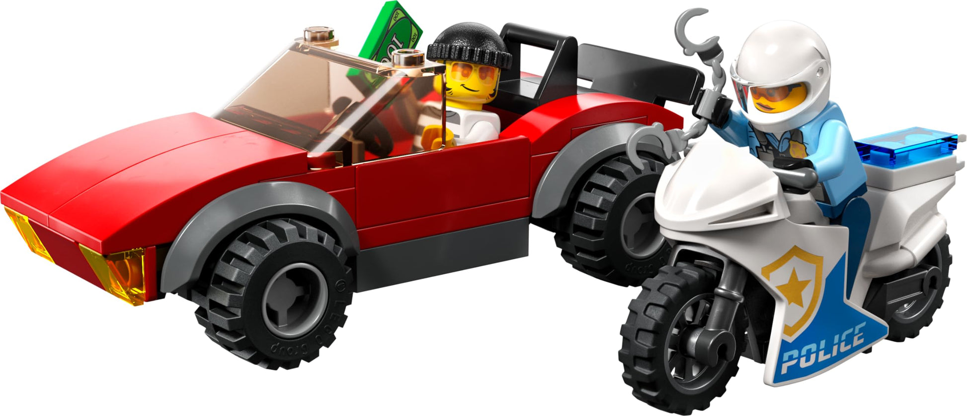 LEGO City Police Bike Car Chase 60392, Toy with Racing Vehicle & Motorbike Toys for 5 Plus Year Olds, Kids Gift Idea, Set Featuring 2 Officer