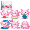 Vziimo Axolotl Set, 6 Pack Mini Axolotl Animals Party Favors Toy Figurines, Goodie Bag Stuffers, Classroom Small Prize Toys Box, Marine Animal Gifts