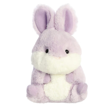 Aurora Round Rolly Pet Bunny Lavender Stuffed Animal - Adorable Companions - On-The-Go Fun - Lavender 5 Inches