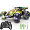JICIFU Remote Control Car for Kids,High Speed 20 KM/H RC Cars Toys,Off-Road with 2 Headlights and 2 Rechargeable Battery RC Truck,Dinosaur Toys Gift