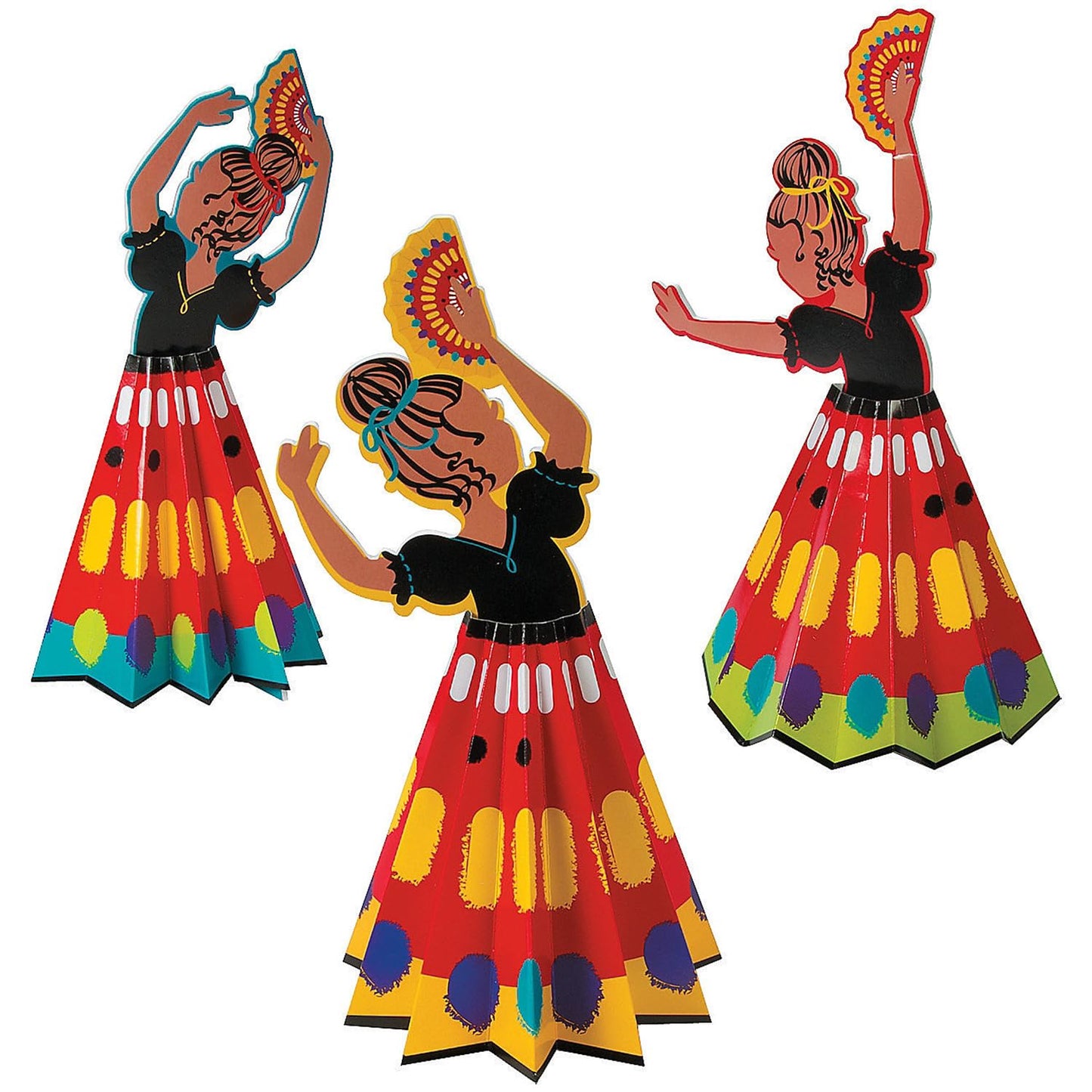 Fun Express - Bright Fiesta Centerpiece (3pc) for Cinco de Mayo - Party Decor - General Decor - Centerpieces - Cinco de Mayo - 3 Pieces