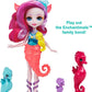 Mattel Enchantimals Family Set with Sedda Seahorse Small Doll & 4 Animal Sibling Figures, Ocean Kingdom Toy Collection
