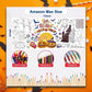 Quimoy Giant Halloween Coloring Poster - 72x30 Inches, Kids Crafts & Party Tablecloth/Banner