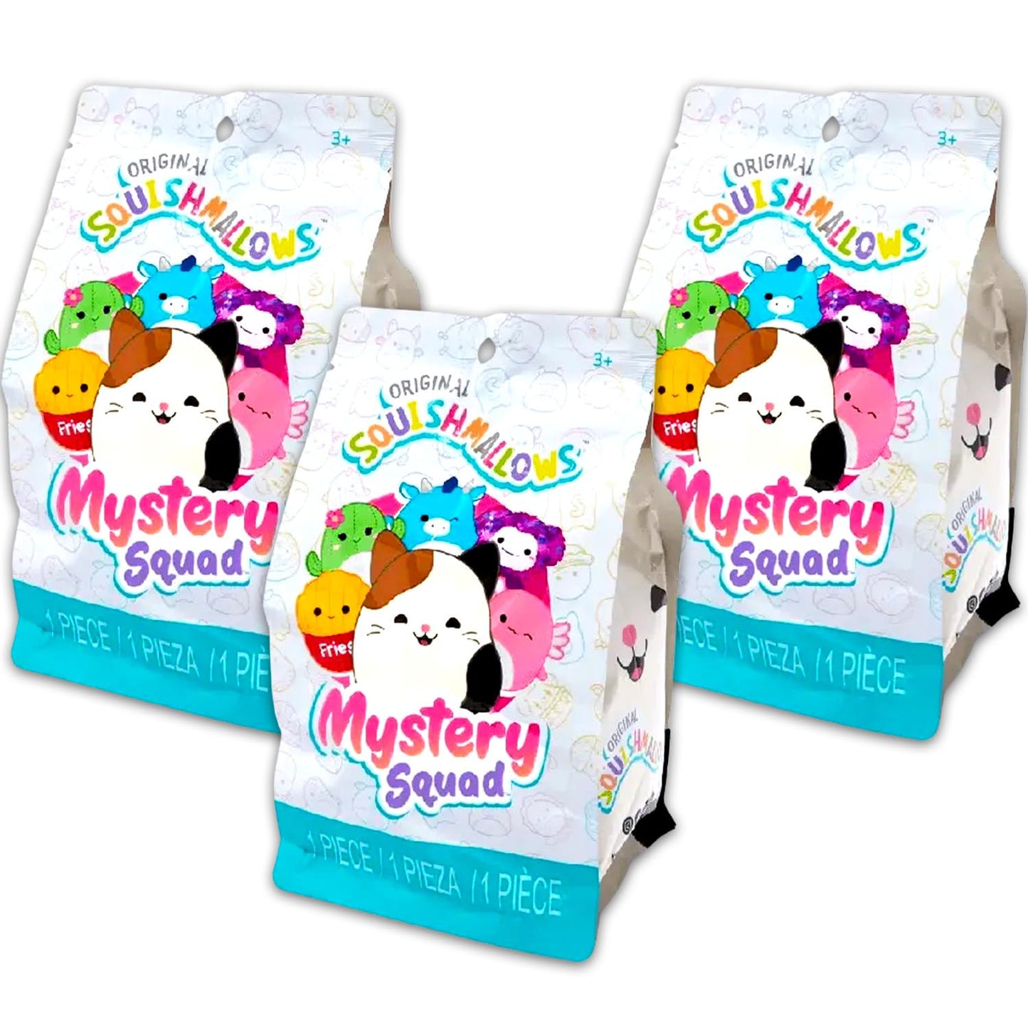 Squishmallows Mystery Squad Blind Bags Set - Bundle 3 Epic Collection 5" Mini Plush Toys, Loot Bags & More | Squishmallows Goodie Bags for Kids