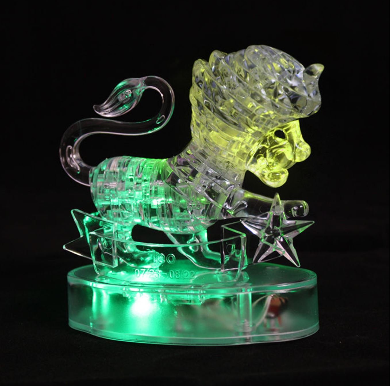 Graces Dawn® Crystal Twelve Constellations Deluxe 3D Puzzle Colorful Crystal Decoration (Leo)