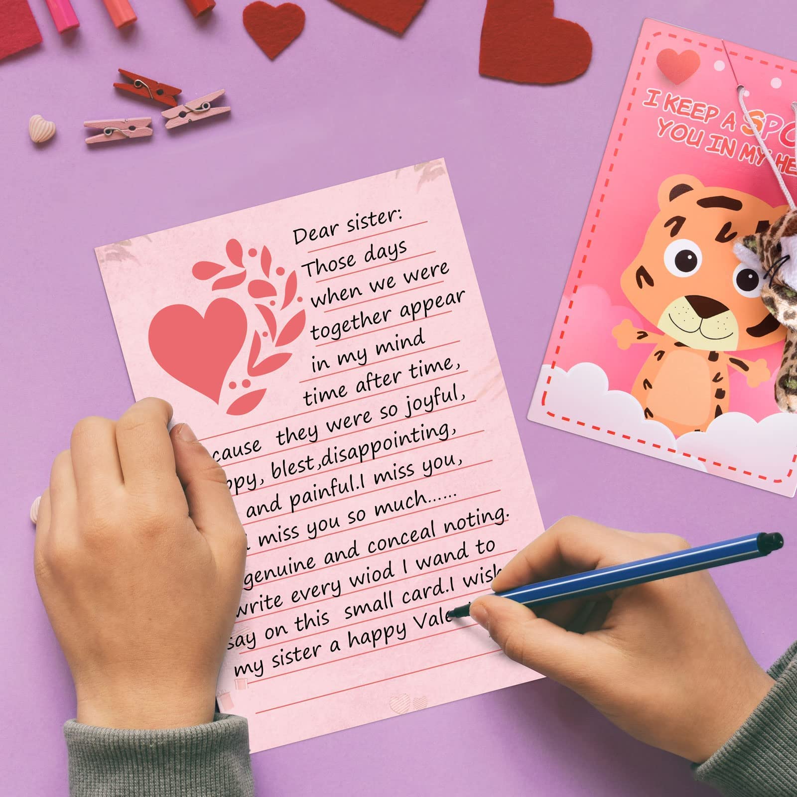 FUN LITTLE TOYS Valentine’s Day Cards for Kids Classroom, 28 Pack Mini Plush Animals with Valentine Cards, Valentines Gifts for Student Exchange