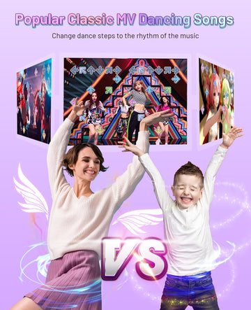HAPHOM Dance Mat for Girls Boys - Wireless Dance Pad for TV with Camera, Plug and Play Double User Dance Mat Game, Danceing Mat for Family Games