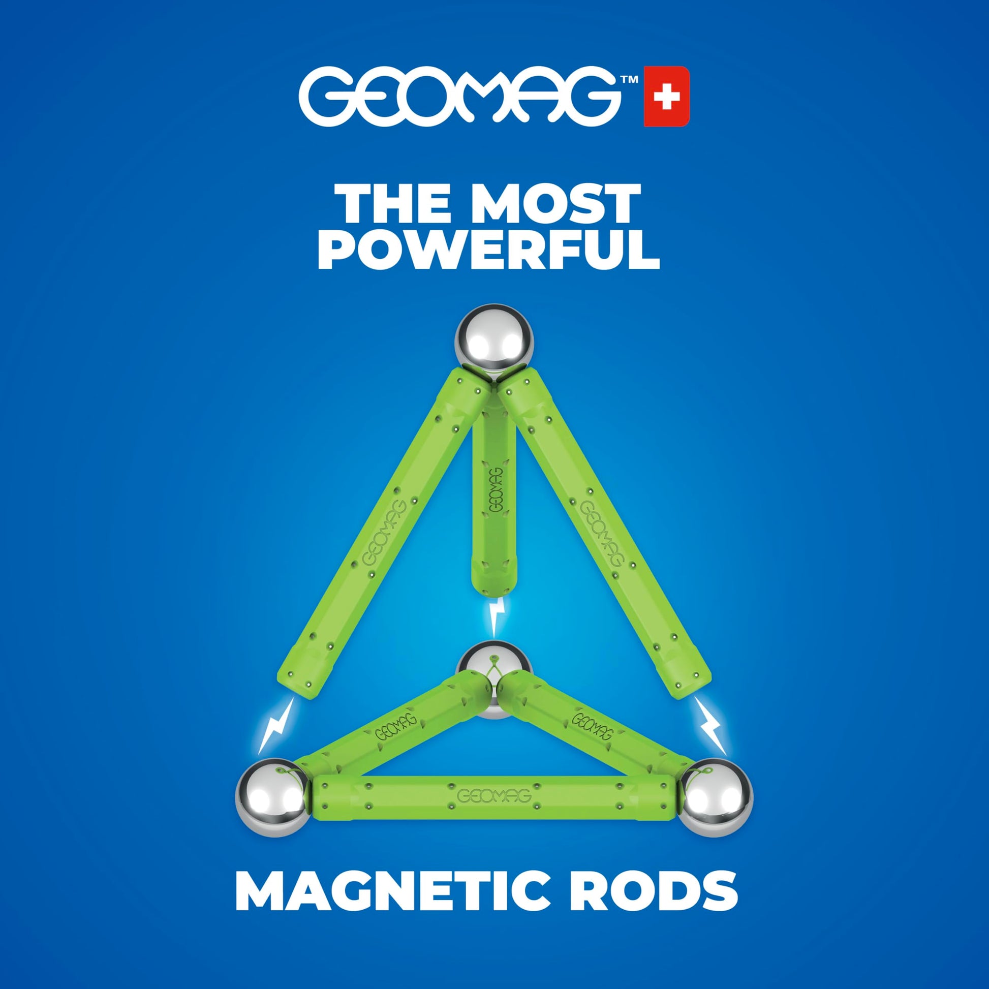 Geomag Classic Magnetic Toys for Kids Ages 5+, 114pc Educational STEM Magnets for Kids - Swiss-Made Magnetic Blocks, Tiles and Building Toys from 100%