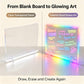 LED Drawing Board for Kids 13.7''X10'' Acrylic Message White Board