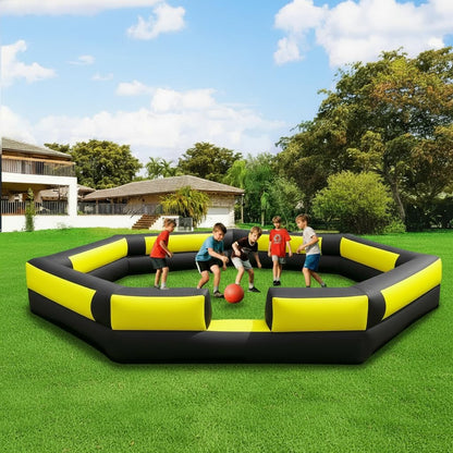 GR8FUN Inflatable Gaga Ball Pit 17FT with Built-in Blower, Portable Large Gaga Ball Pit for Indoor & Outdoor Activities, Inflatable Sport Games