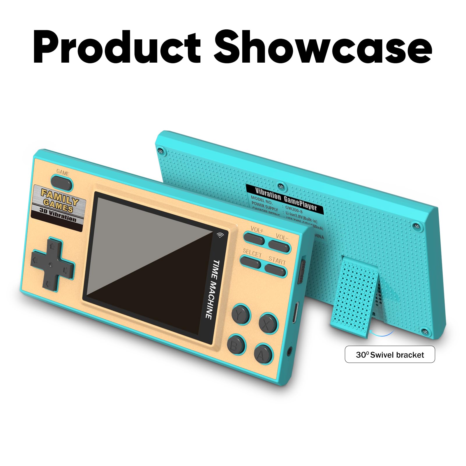 EASEGMER Handheld Games for Kids, Built-in 198 Classic Plug and Play Games, 3 Inch Portable Video Games Player Best Kids Electronic for Boys Ages 4-12
