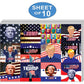 Creanoso Trump President Collectors Stickers (10-Sheet) Total 120 pcs (10 x 12pcs) Waterproof Self-Adhesive Decals for Laptops, Water Bottles