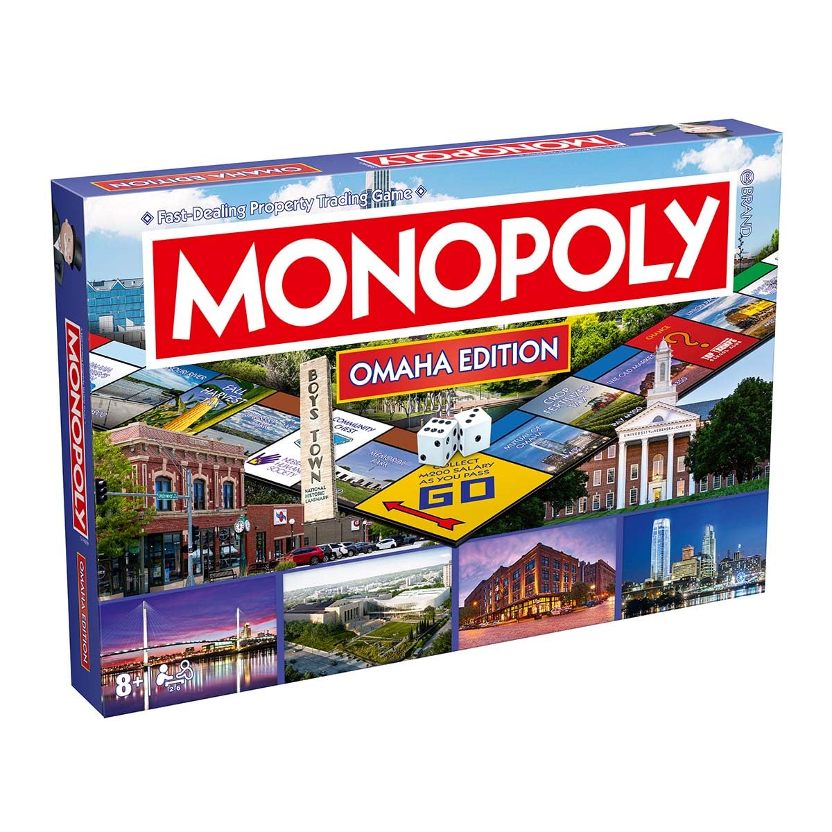 Monopoly Board Game Omaha NE Edition : 2-6 Players Family Board Games for Kids and Adults, Board Games for Kids 8 and up, for Kids and Adults, Ideal