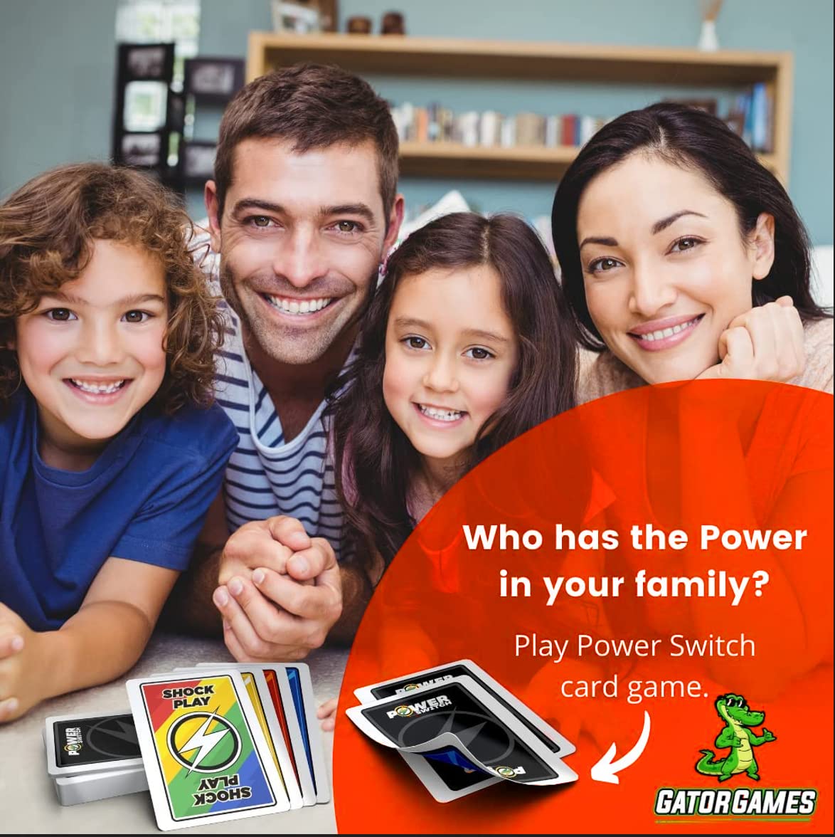 Power Switch Card Game - Quick Strategy Fun for Kids and Adults (Ages 8+)