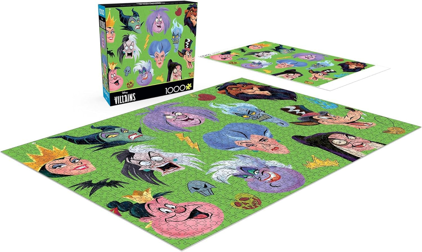 Ceaco - Disney - Villains Collage Faces - 1000 Piece Jigsaw Puzzle for Adults - Challenging Puzzle Perfect for Game Nights - Finished Size is 26.75 x