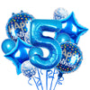 Balloons, 11 pcs Foil Balloons 5 year old for 5st Birthday Party Supplies Decoration? Confetti Balloon Kids Party Balloons Birthday Party Supplies 5