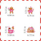 Gingerbread Man Decorations Wood Table Centerpiece Pink Christmas Table Decorations for Xmas Dinner Party Decor