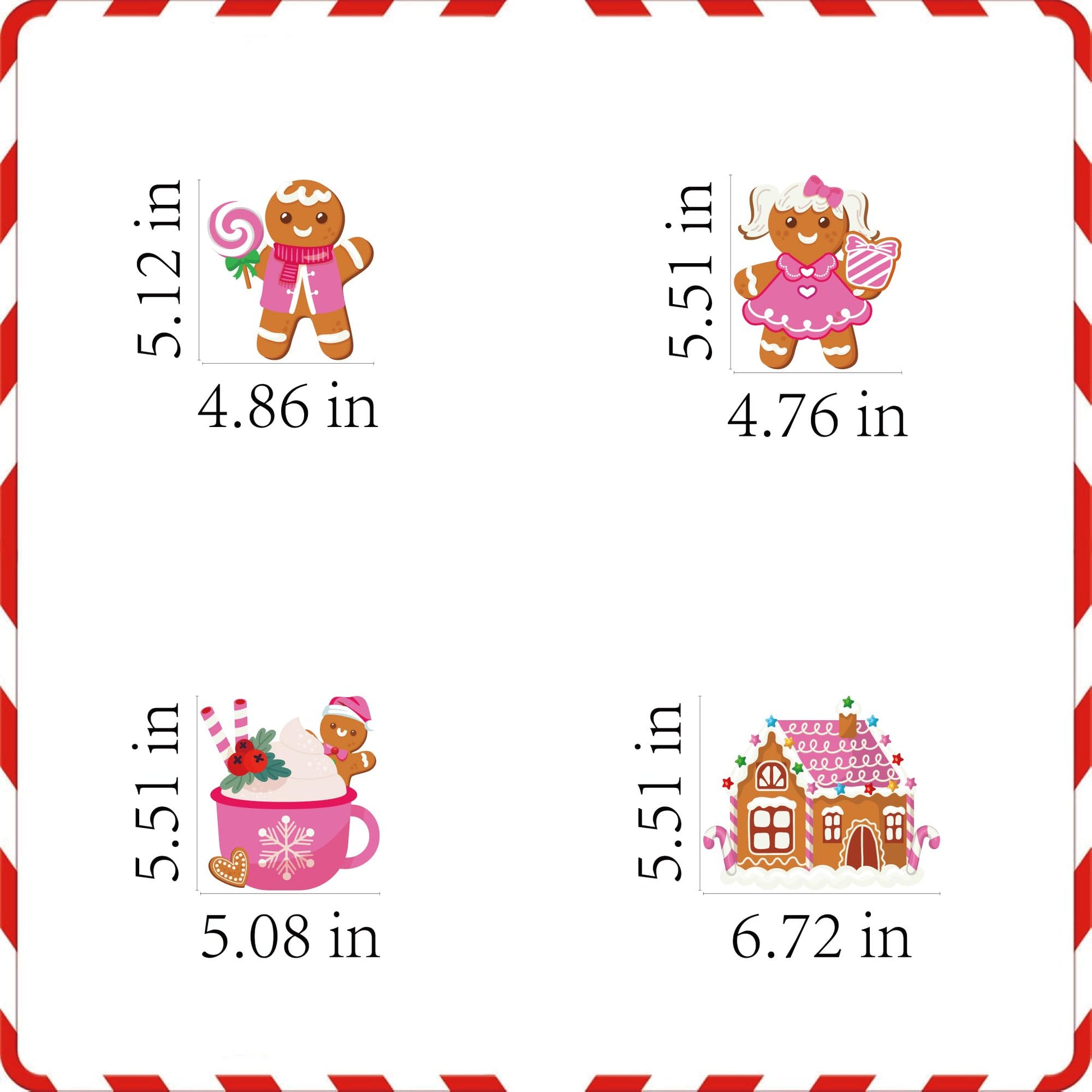 Gingerbread Man Decorations Wood Table Centerpiece Pink Christmas Table Decorations for Xmas Dinner Party Decor