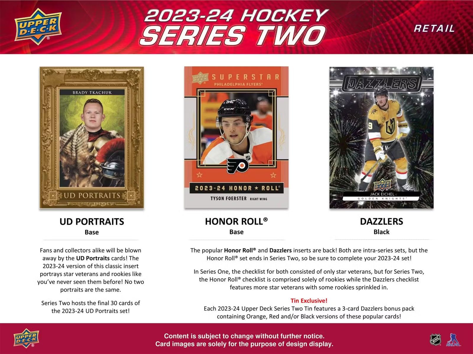 2023 2024 Upper Deck Hockey Series Two Blaster Box with Chance for Connor Bedard Young Guns Rookie Card