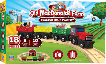MasterPieces Wood Train Sets - Old Macdonald 18 Piece Train Set