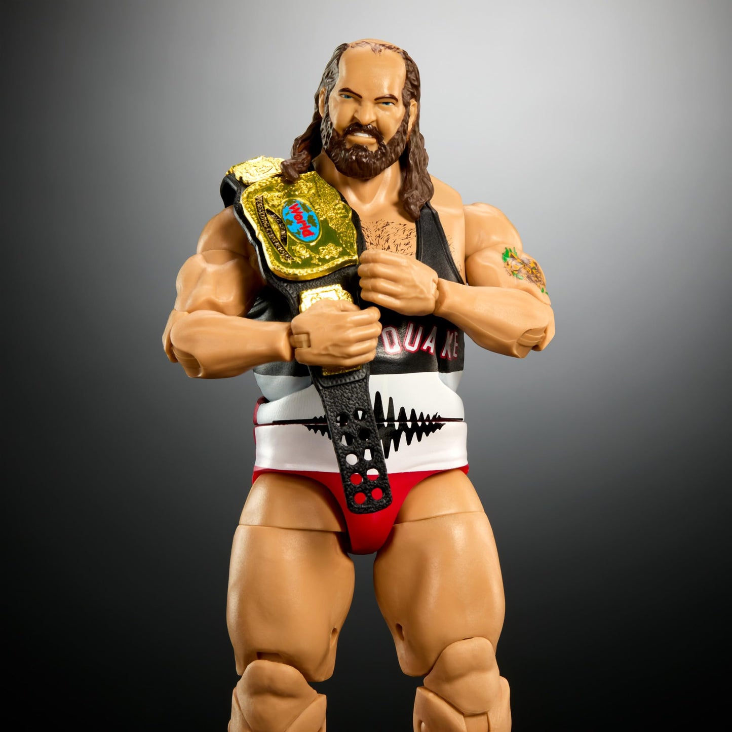 Mattel WWE Elite Action Figure & Accessories, 6-inch Collectible Earthquake with 25 Articulation Points, Life-Like Look & Swappable Hands