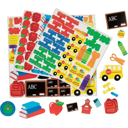Foam Adhesive School Shapes - Bulk Set of 500 Pieces - Back to School and Teacher Classroom Supplies