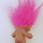 Ace Novelty Pink Haired Pink Diamond Jewel Treasure Troll Doll 3 Inches Tall